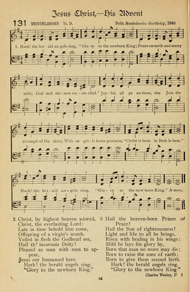 The Sanctuary Hymnal, published by Order of the General Conference of the United Brethren in Christ page 89