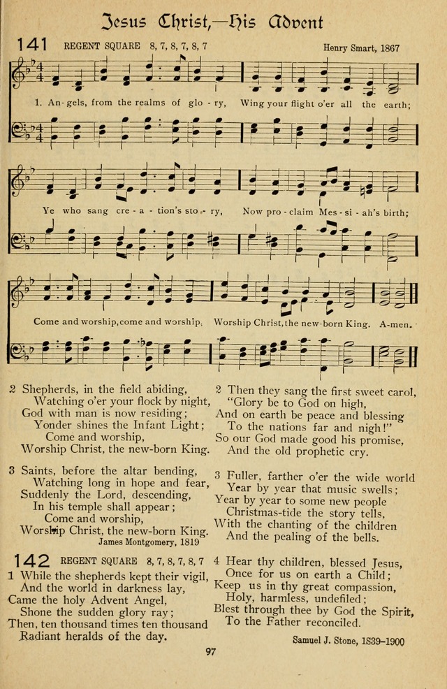 The Sanctuary Hymnal, published by Order of the General Conference of the United Brethren in Christ page 98