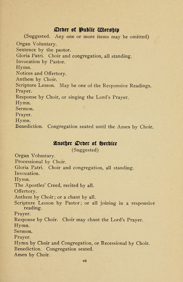 The Sanctuary Hymnal, published by Order of the General Conference of the United Brethren in Christ page xi