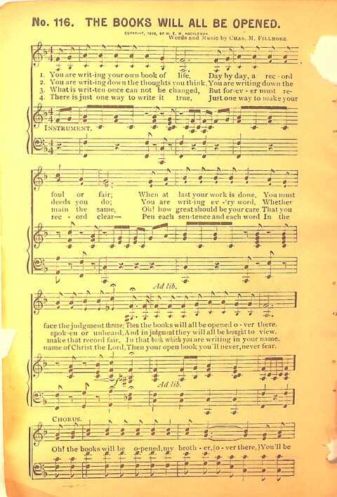 Sing His Praise: for the church, Sunday school and all religious assemblies page 116