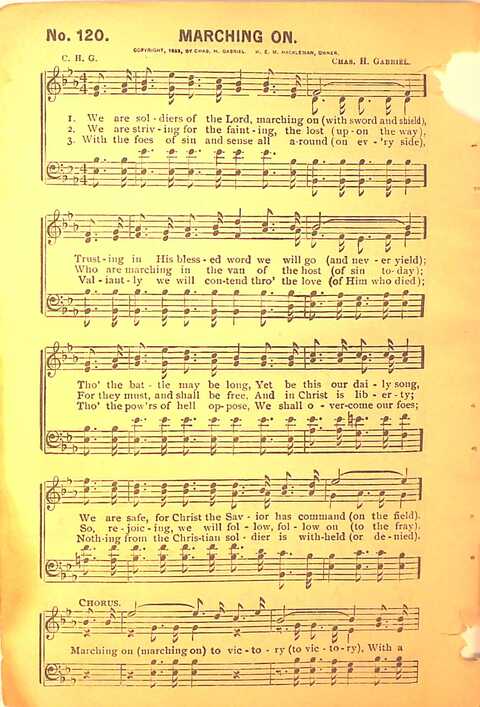 Sing His Praise: for the church, Sunday school and all religious assemblies page 120