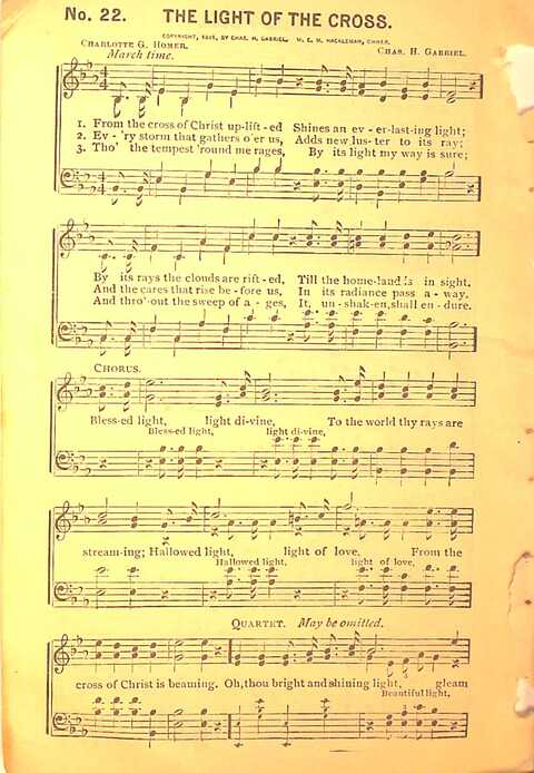 Sing His Praise: for the church, Sunday school and all religious assemblies page 22
