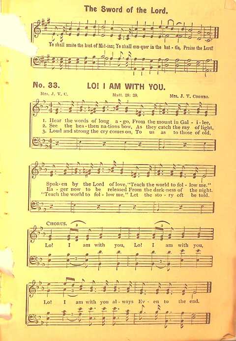 Sing His Praise: for the church, Sunday school and all religious assemblies page 33