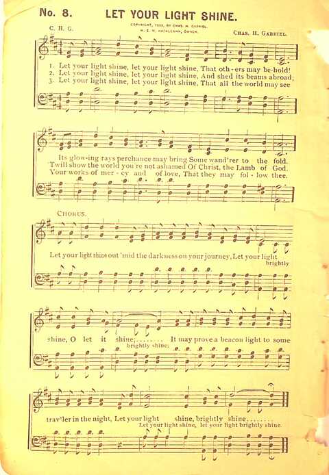 Sing His Praise: for the church, Sunday school and all religious assemblies page 8