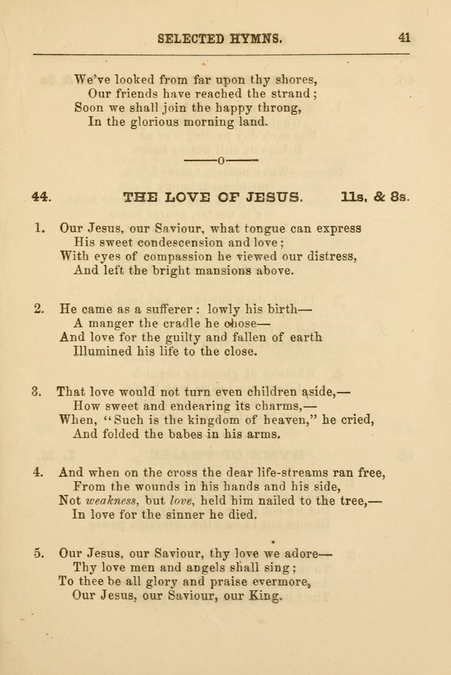 A Selection of Hymns: printed only for the use of the sabbath school of the Tenth Presbyterian Church, of Philadelphia page 48