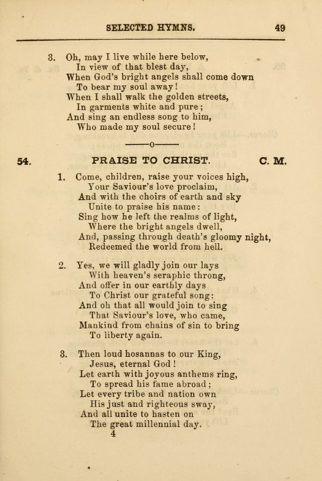 A Selection of Hymns: printed only for the use of the sabbath school of the Tenth Presbyterian Church, of Philadelphia page 56