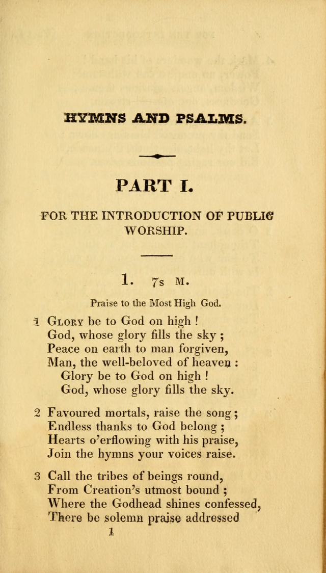 A Selection of Hymns and Psalms for Social and Private Worship (2nd ed. Enl. and Imp.) page 1