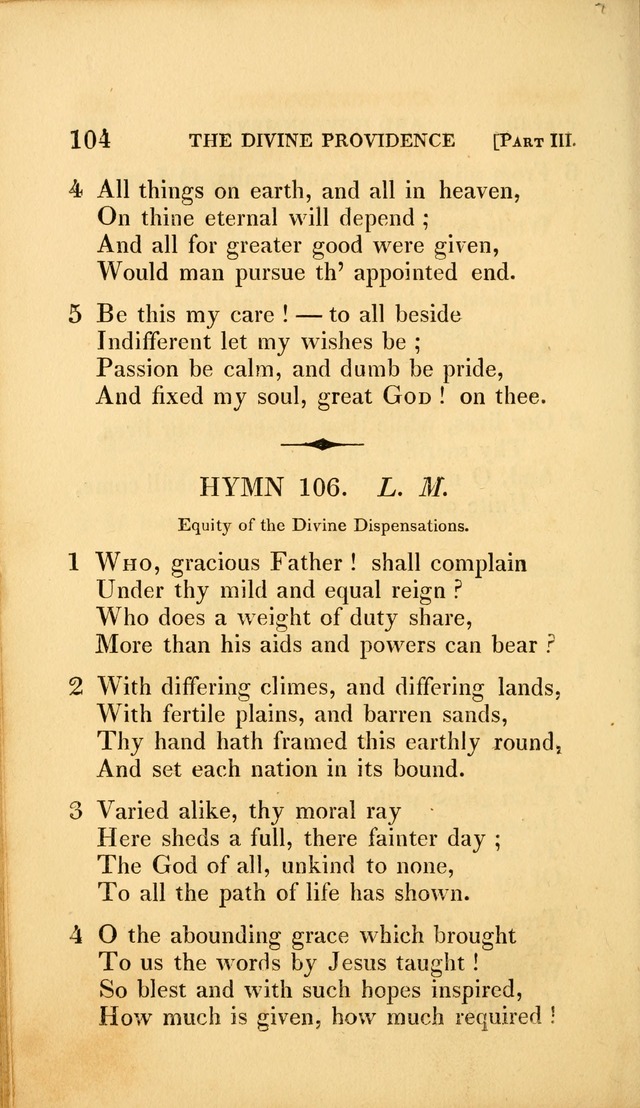 A Selection of Hymns and Psalms: for social and private worship (3rd ed. corr.) page 104