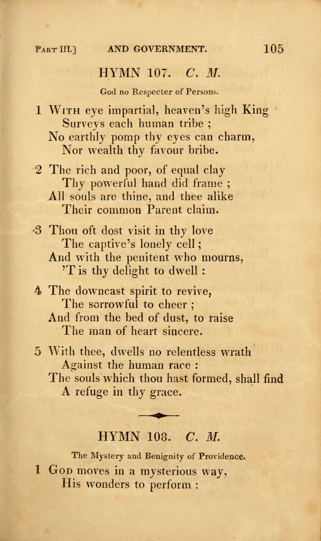 A Selection of Hymns and Psalms: for social and private worship (3rd ed. corr.) page 105