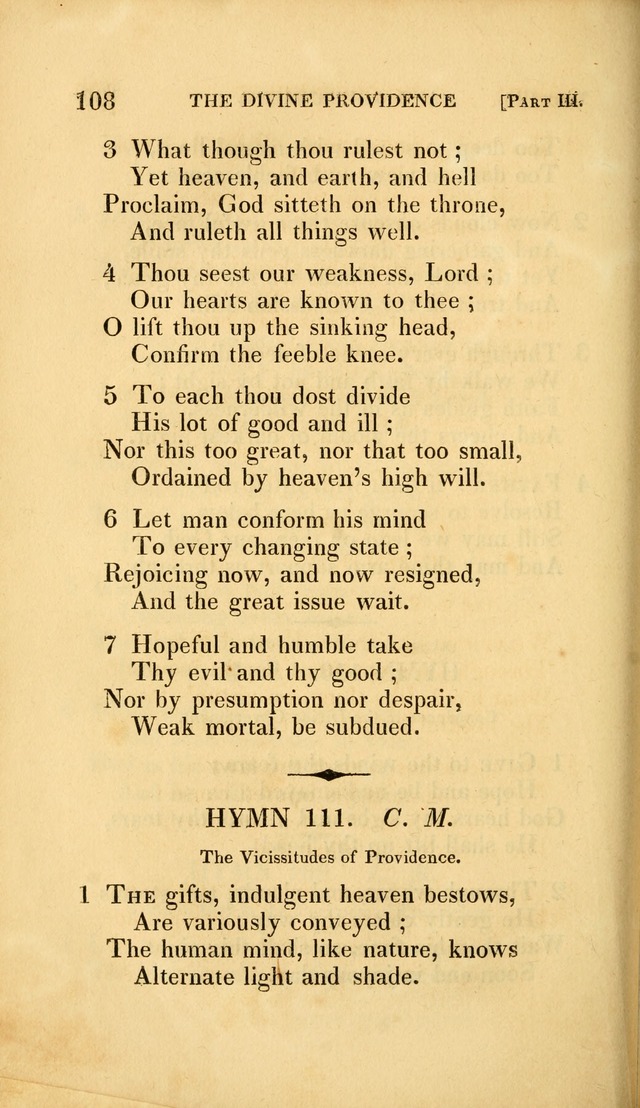 A Selection of Hymns and Psalms: for social and private worship (3rd ed. corr.) page 108