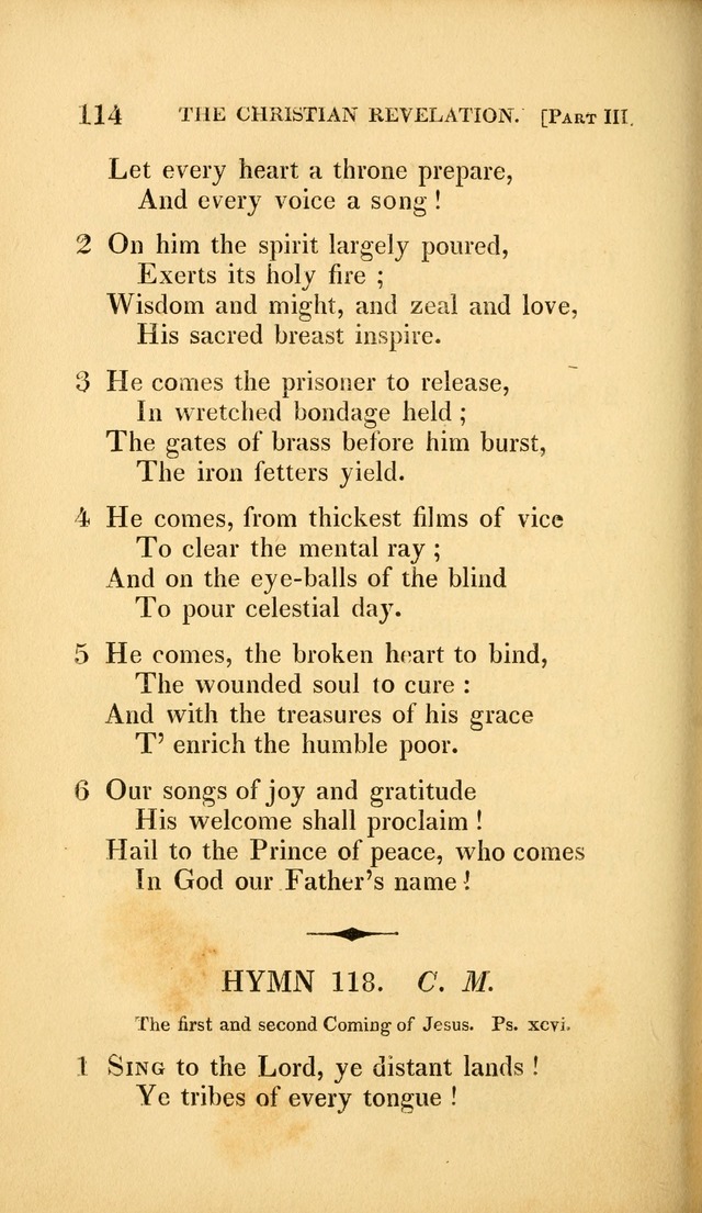 A Selection of Hymns and Psalms: for social and private worship (3rd ed. corr.) page 114