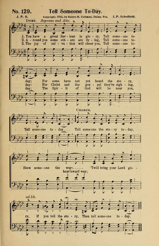 Songs of Help: for the Sunday school, evangelistic and church services page 129