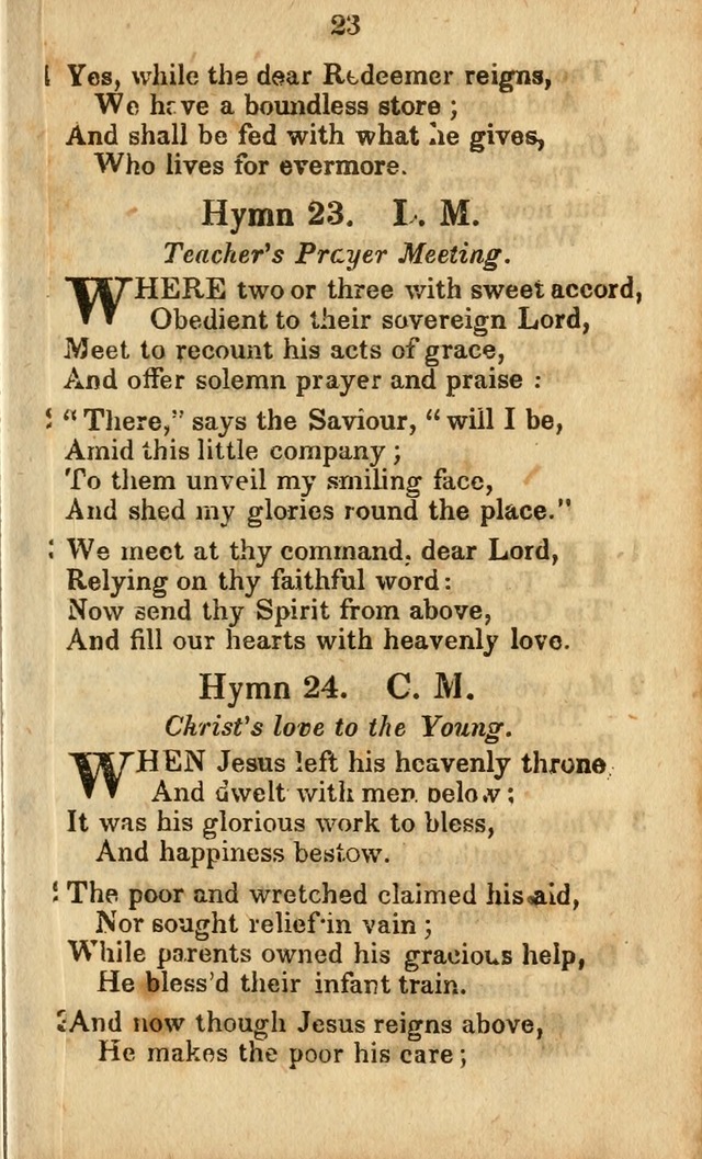 Selection of Hymns for the Sunday School Union of the Methodist Episcopal Church page 23