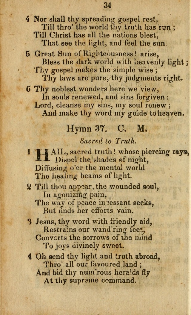 Selection of Hymns for the Sunday School Union of the Methodist Episcopal Church page 34