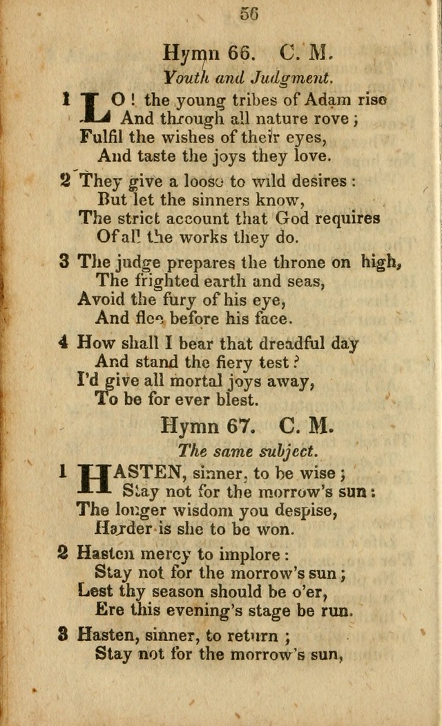 Selection of Hymns for the Sunday School Union of the Methodist Episcopal Church page 56