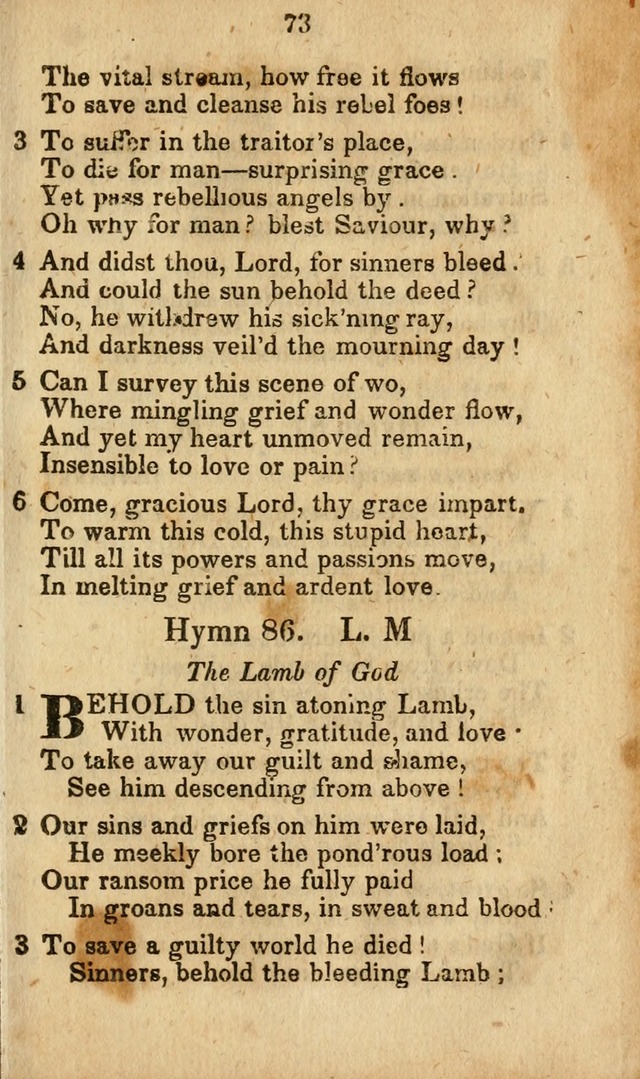 Selection of Hymns for the Sunday School Union of the Methodist Episcopal Church page 73