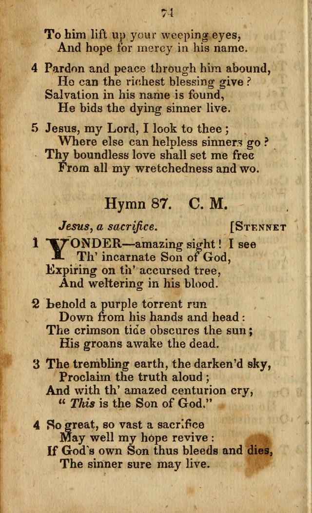 Selection of Hymns for the Sunday School Union of the Methodist Episcopal Church page 74