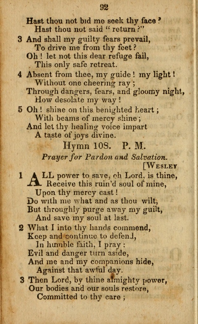 Selection of Hymns for the Sunday School Union of the Methodist Episcopal Church page 92