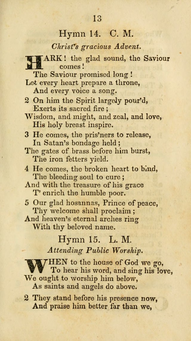 Selection of Hymns for the Sunday School Union of the Methodist Episcopal Church page 13