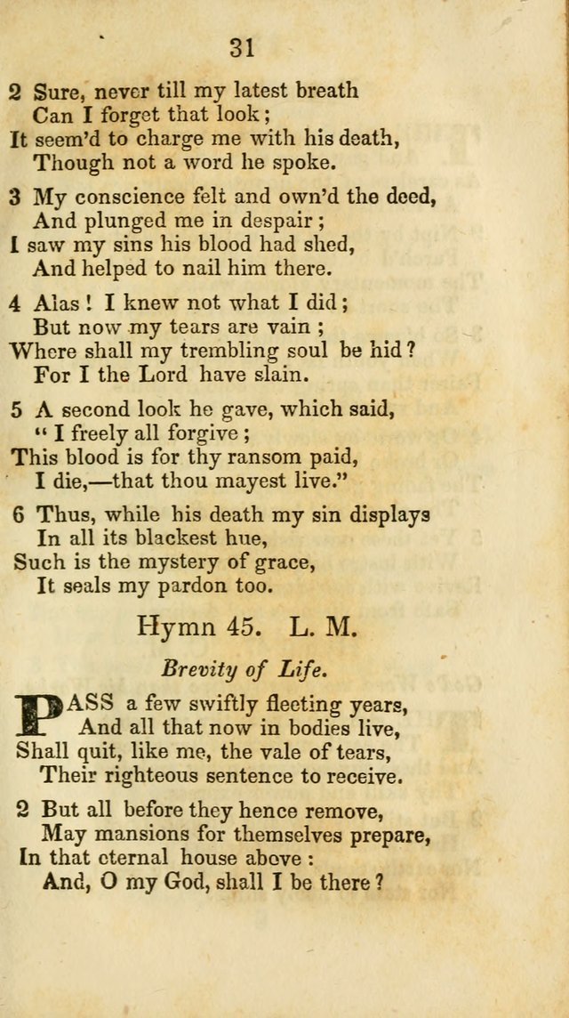Selection of Hymns for the Sunday School Union of the Methodist Episcopal Church page 31