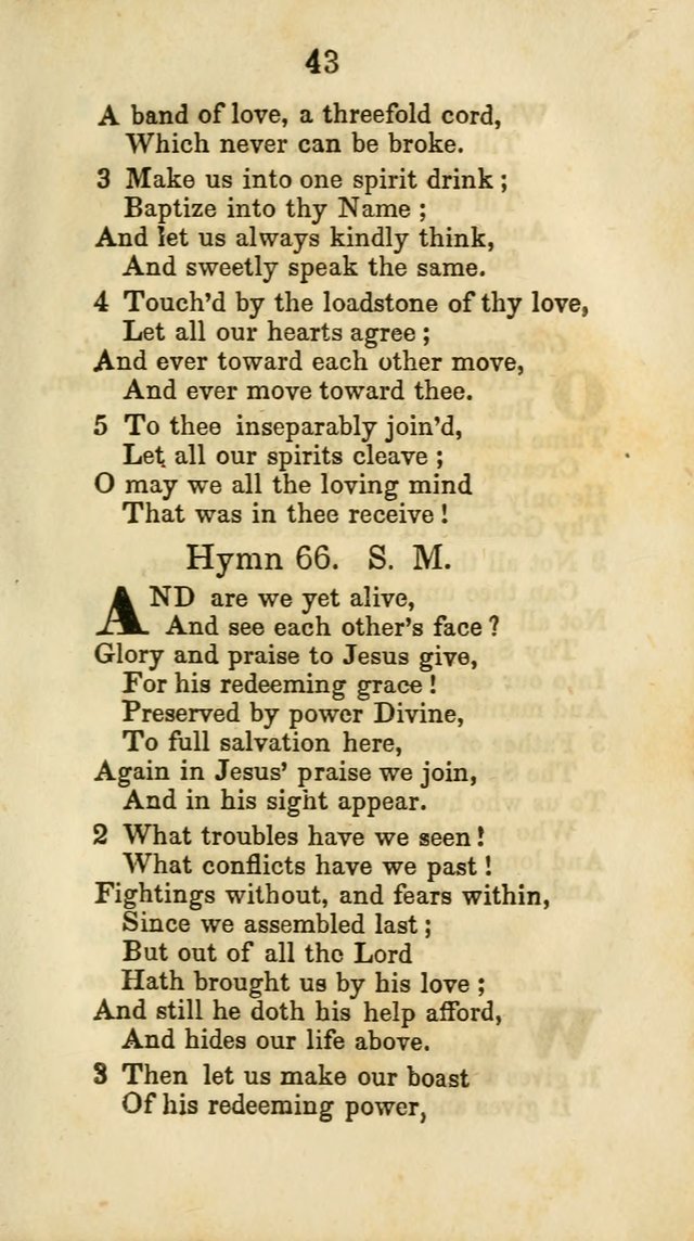 Selection of Hymns for the Sunday School Union of the Methodist Episcopal Church page 43