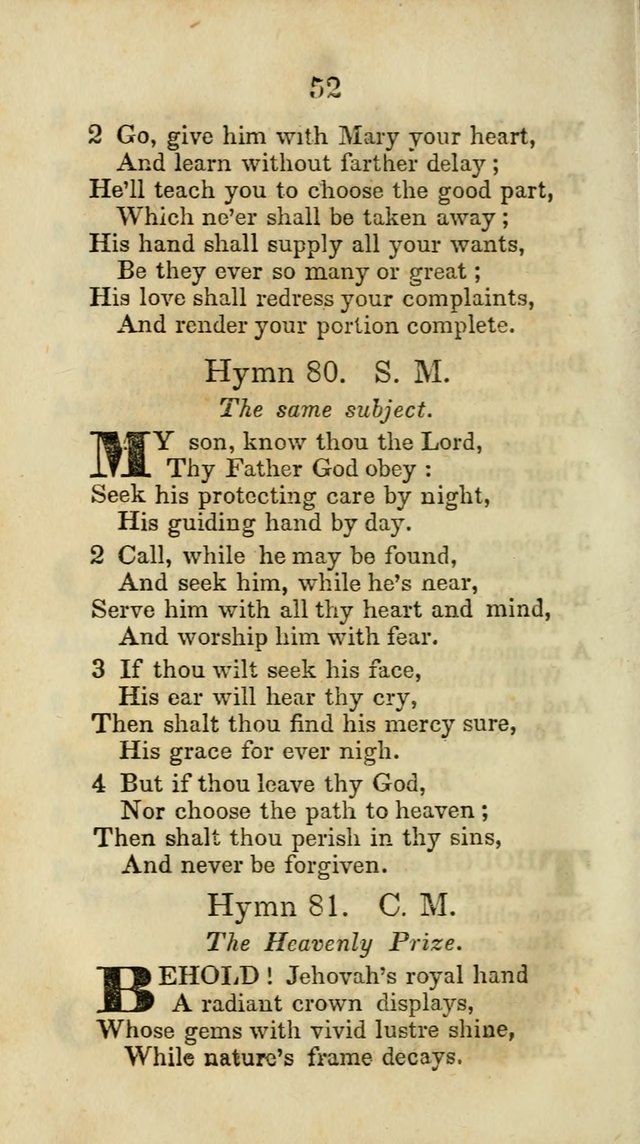 Selection of Hymns for the Sunday School Union of the Methodist Episcopal Church page 52