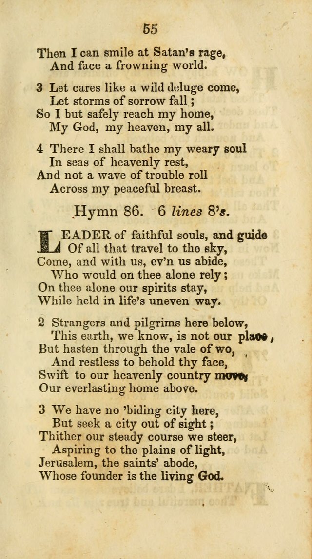 Selection of Hymns for the Sunday School Union of the Methodist Episcopal Church page 55