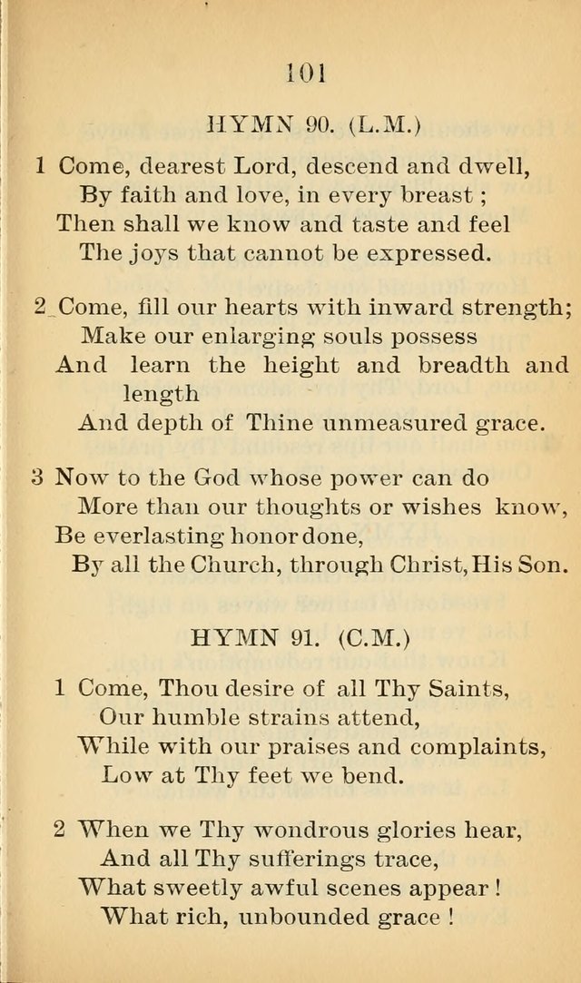 Sacred Hymns and Spiritual Songs for the Church of Jesus Christ of Latter-Day Saints (20th ed.) page 101