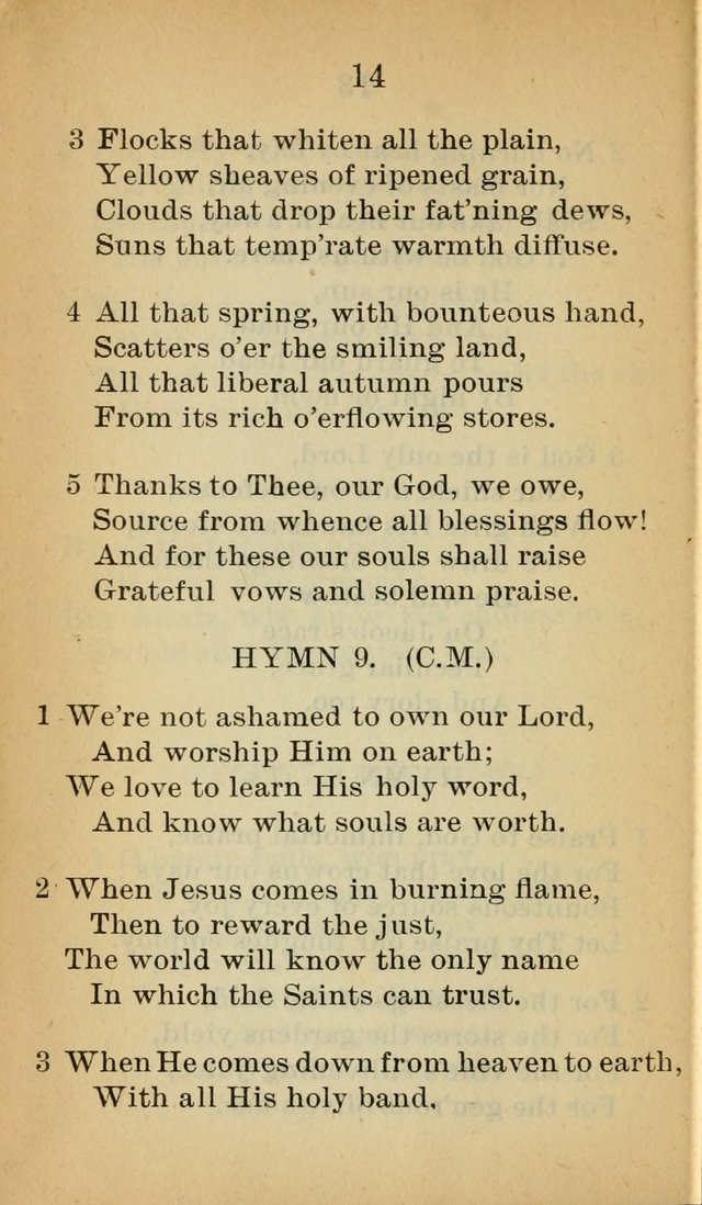 Sacred Hymns and Spiritual Songs for the Church of Jesus Christ of Latter-Day Saints (20th ed.) page 14