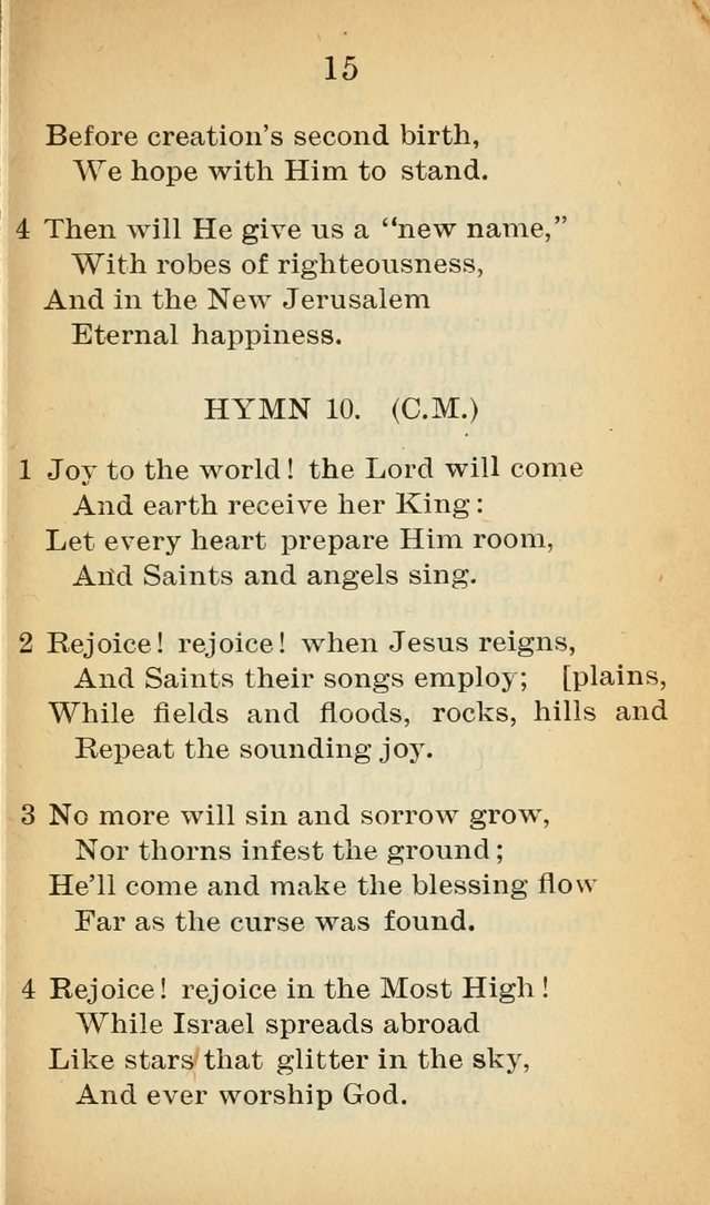 Sacred Hymns and Spiritual Songs for the Church of Jesus Christ of Latter-Day Saints (20th ed.) page 15