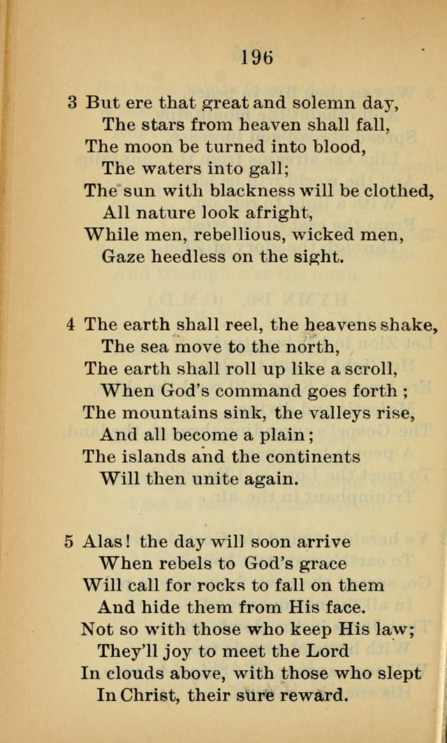 Sacred Hymns and Spiritual Songs for the Church of Jesus Christ of Latter-Day Saints (20th ed.) page 196