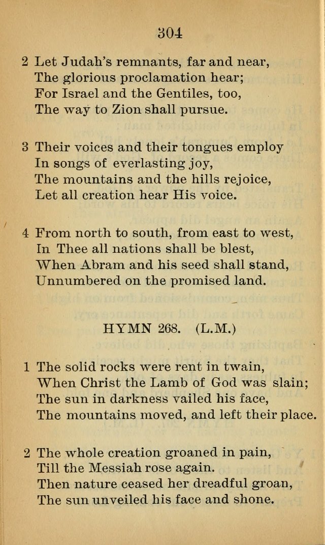 Sacred Hymns and Spiritual Songs for the Church of Jesus Christ of Latter-Day Saints (20th ed.) page 304