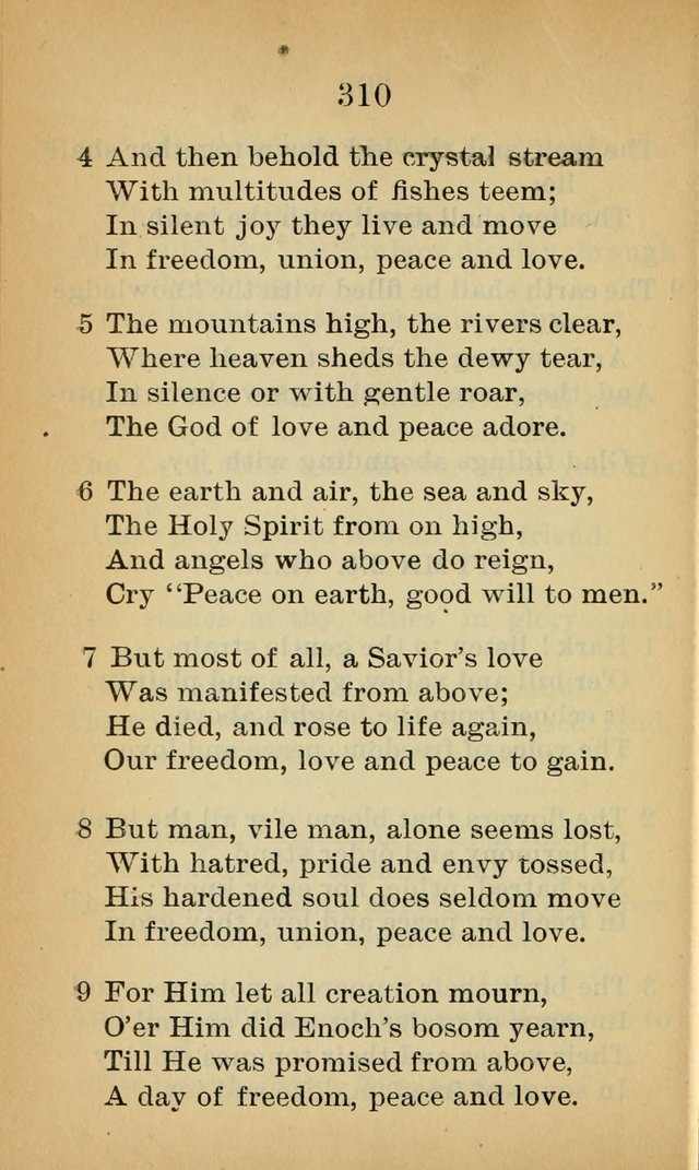 Sacred Hymns and Spiritual Songs for the Church of Jesus Christ of Latter-Day Saints (20th ed.) page 310