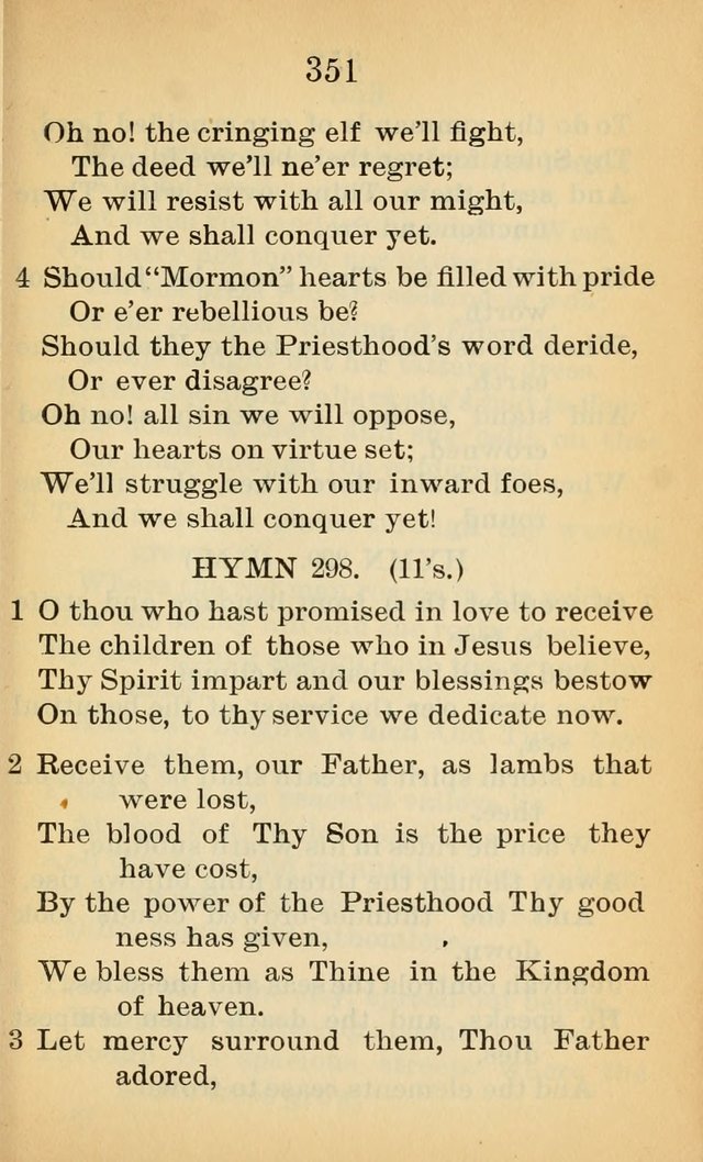 Sacred Hymns and Spiritual Songs for the Church of Jesus Christ of Latter-Day Saints (20th ed.) page 351