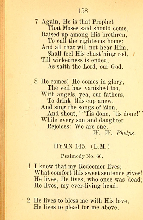 Sacred Hymns and Spiritual Songs: for the Church of Jesus Christ of Latter-Day Saints. 24th ed. page 154