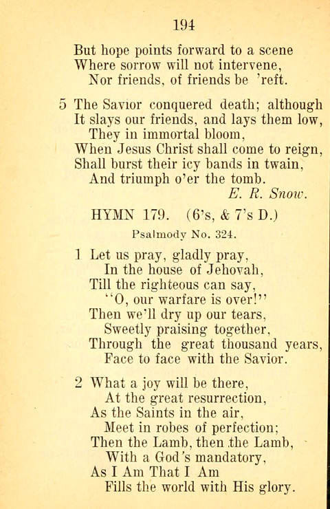 Sacred Hymns and Spiritual Songs: for the Church of Jesus Christ of Latter-Day Saints. 24th ed. page 188