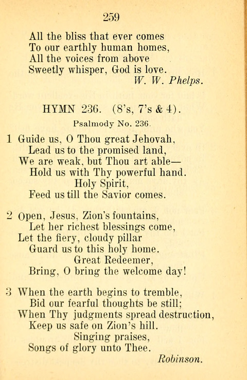 Sacred Hymns and Spiritual Songs: for the Church of Jesus Christ of Latter-Day Saints. 24th ed. page 255
