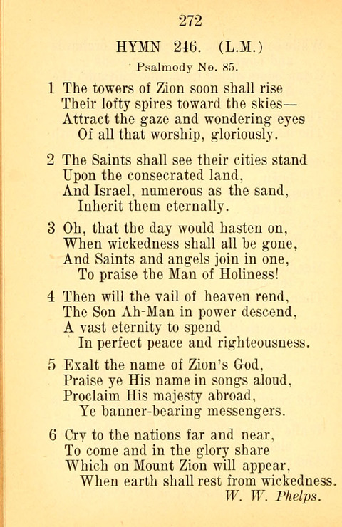 Sacred Hymns and Spiritual Songs: for the Church of Jesus Christ of Latter-Day Saints. 24th ed. page 268