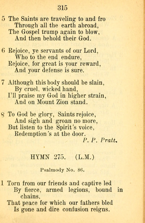 Sacred Hymns and Spiritual Songs: for the Church of Jesus Christ of Latter-Day Saints. 24th ed. page 311