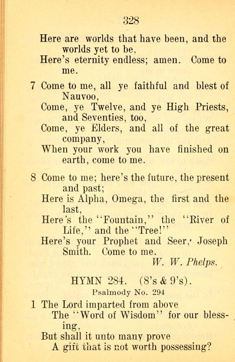 Sacred Hymns and Spiritual Songs: for the Church of Jesus Christ of Latter-Day Saints. 24th ed. page 324