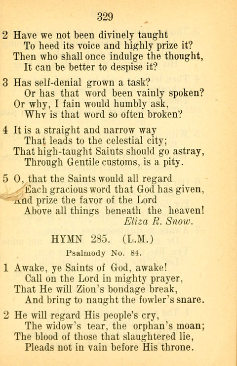 Sacred Hymns and Spiritual Songs: for the Church of Jesus Christ of Latter-Day Saints. 24th ed. page 325
