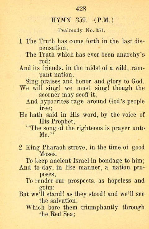 Sacred Hymns and Spiritual Songs: for the Church of Jesus Christ of Latter-Day Saints. 24th ed. page 424