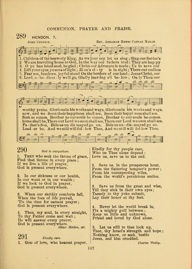 Sacred Hymns and Tunes: designed to be used by the Wesleyan Methodist Connection (or Church) of America page 107