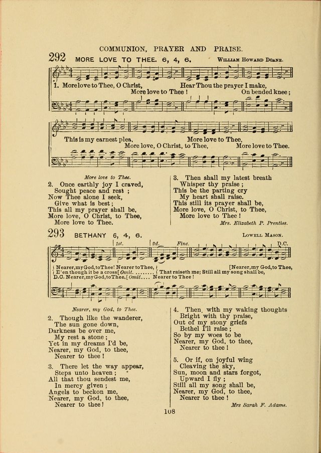 Sacred Hymns and Tunes: designed to be used by the Wesleyan Methodist Connection (or Church) of America page 108