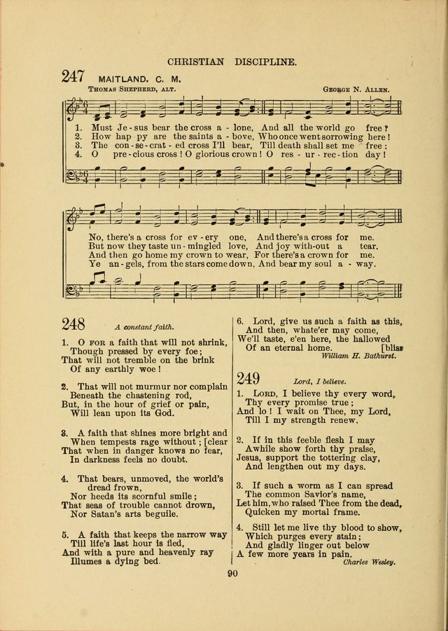 Sacred Hymns and Tunes: designed to be used by the Wesleyan Methodist Connection (or Church) of America page 90