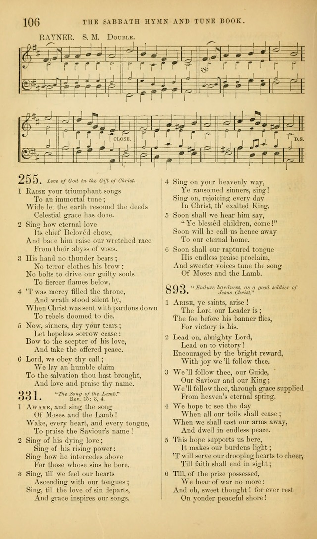 The Sabbath Hymn and Tune Book: for the service of song in the house of  the Lord page 108