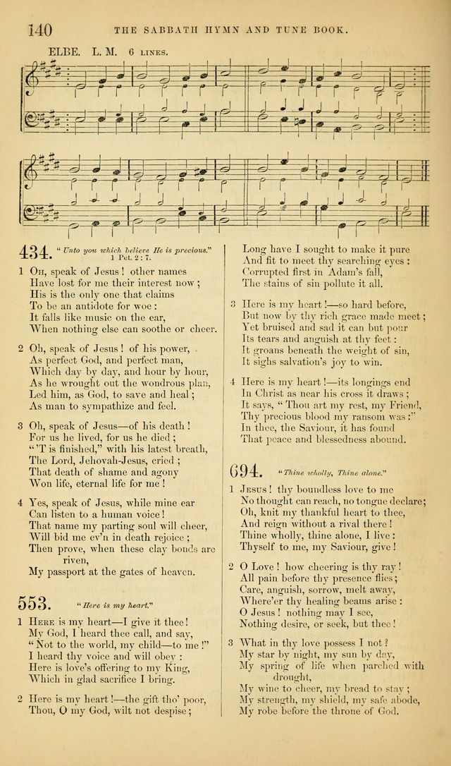 The Sabbath Hymn and Tune Book: for the service of song in the house of  the Lord page 142