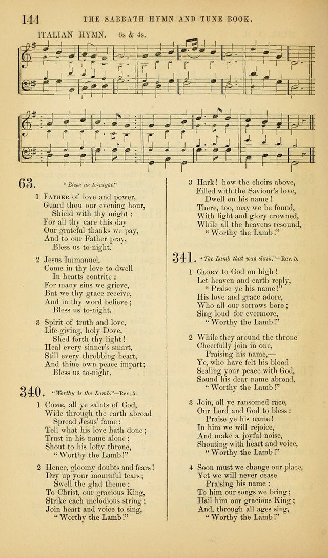 The Sabbath Hymn and Tune Book: for the service of song in the house of  the Lord page 146