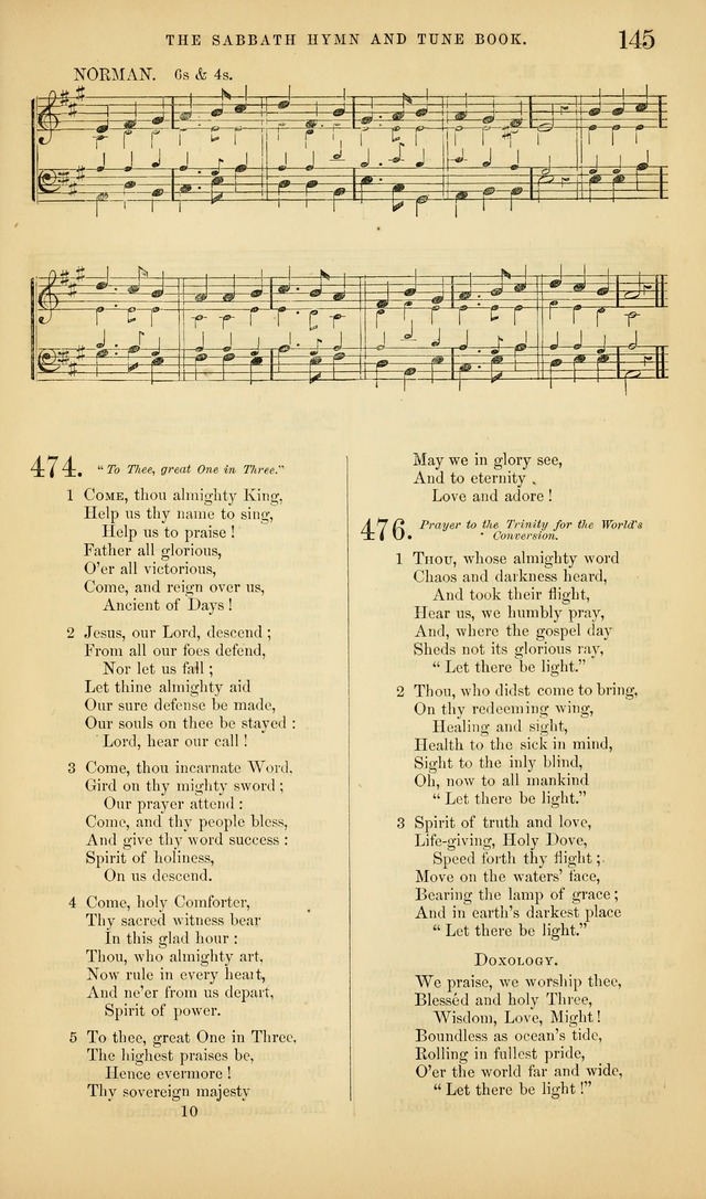 The Sabbath Hymn and Tune Book: for the service of song in the house of  the Lord page 147