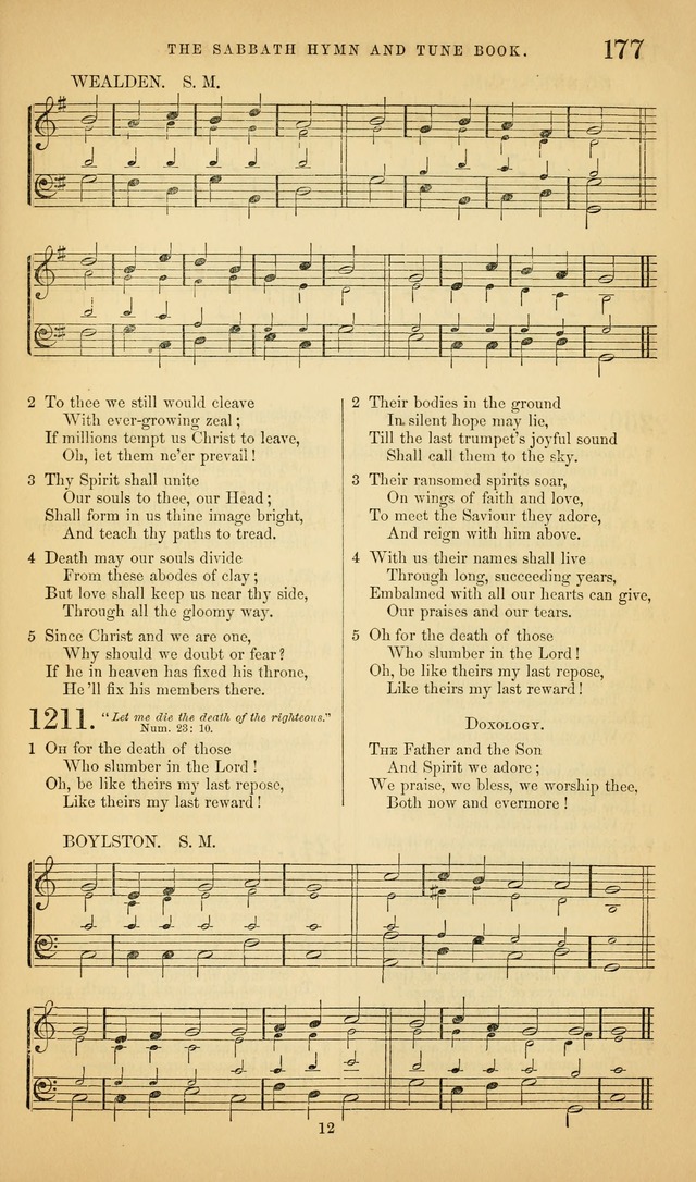 The Sabbath Hymn and Tune Book: for the service of song in the house of  the Lord page 179